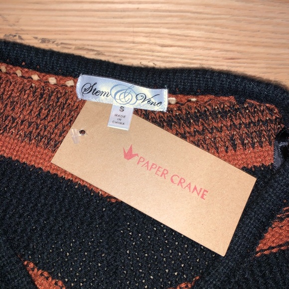 An orange and black “hipster” sweatshirt - Picture 2 of 3
